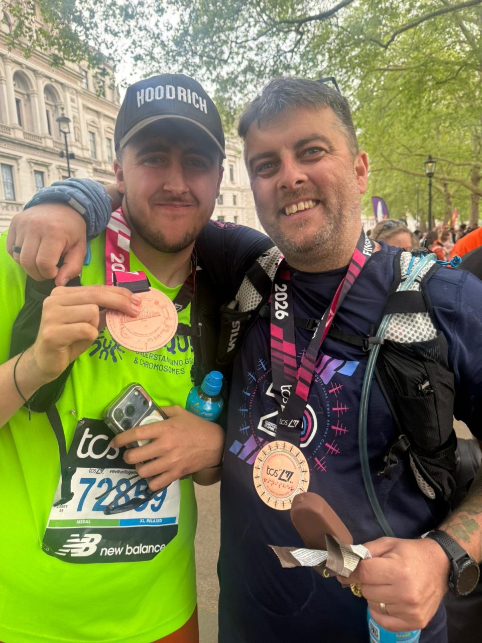 Archie and Anton at the finishing line