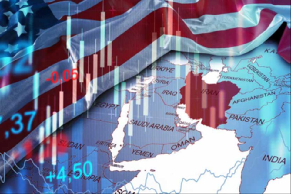 Middle East map showing geopolitical issues