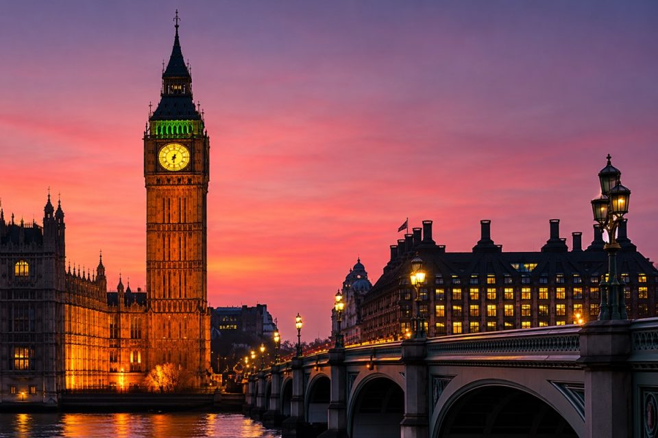 London Twilight, Big Ben and Westminster